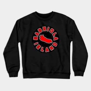 Gabriola Island in a Red Hot Round - Simple Text Circle - Gabriola Island Crewneck Sweatshirt